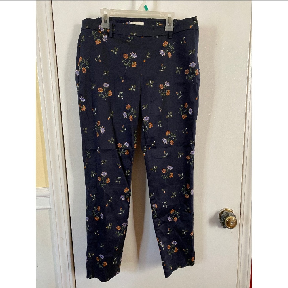 H&M Blue Floral Print Pants